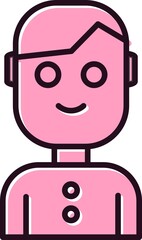 Avatar Filled Linear Vector Icon Design