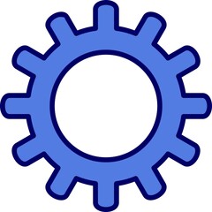 Setting Filled Linear Vector Icon Design