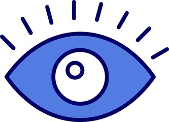 Eye Filled Linear Vector Icon Design