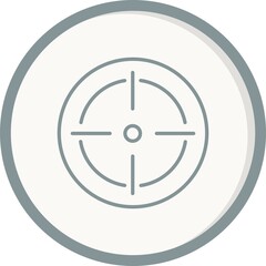 Target Filled Linear Vector Icon Design