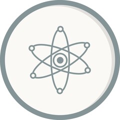 Nucleus Filled Linear Vector Icon Design