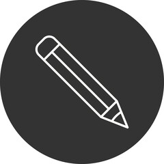 Pencil Filled Linear Vector Icon Design