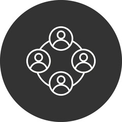 Team Filled Linear Vector Icon Design