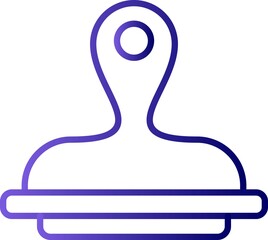 Stamp Filled Linear Vector Icon Design