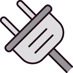 Plug Filled Linear Vector Icon Design