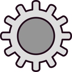 Setting Filled Linear Vector Icon Design