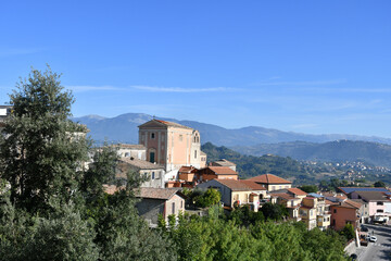 Fototapeta na wymiar Panoramic view of Ripi, a medieval town of Lazio region, Italy.