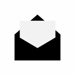 New message icon vector. Read message template.