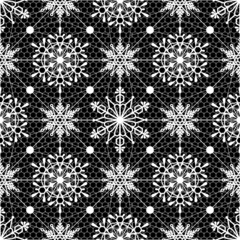 christmas seamless pattern with snowflakes. snowflakes lace texture 