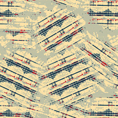 Fun yellow blue red abstract seamless texture. Modern retro swim wear fashion all over print. Coastal living cushion cover design or beach cottage fabric background. High quality jpg batik swatch.