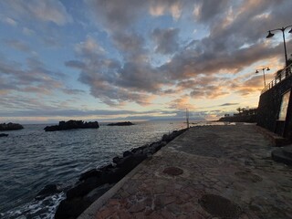 sunset over the sea