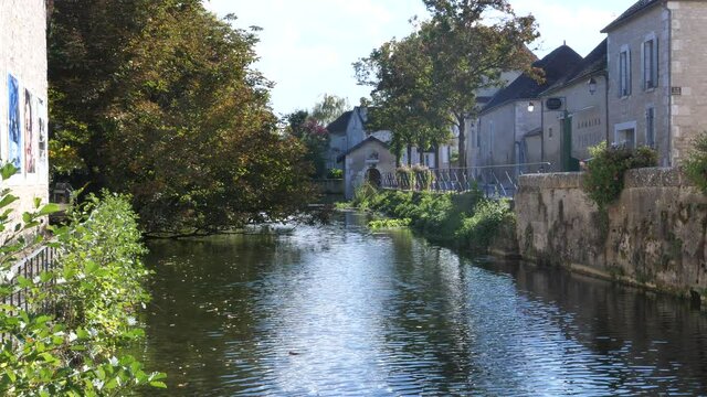 A view of the Serein river from Chablis.