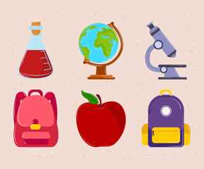 school cartoon icons