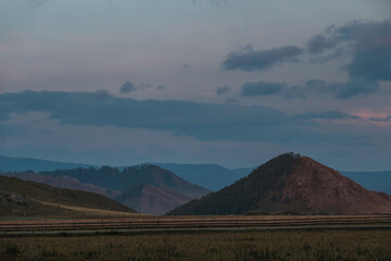 View of the Altai Mountains in the direction of Tyungur