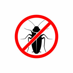 pest control Cockroach icon logo template. vector illustration.