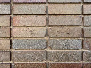 close up view retro garden stone brick wall building structure