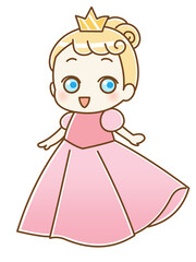 かわいいお姫様　ピンク
