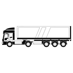 Motor Truck #4 Lorry Front End Line Art Silhouette Design Element Art SVG EPS Logo PNG Vector Clipart Cutting Cut Cricut