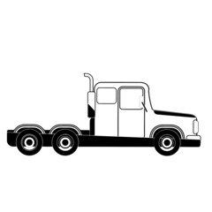 Motor Truck Lorry Front End Line Art Silhouette Design Element Art SVG EPS Logo PNG Vector Clipart Cutting Cut Cricut