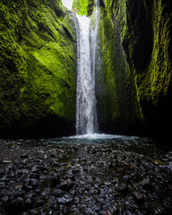 waterfall in the cave