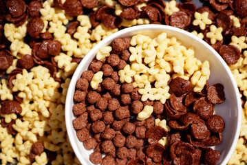 Bowl of cereal for breakfast