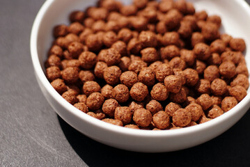 Bowl of cereal for breakfast