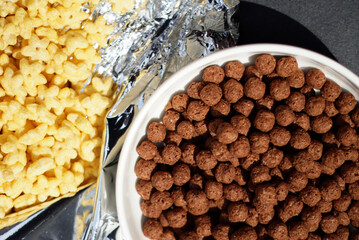 Bowl of cereal for breakfast