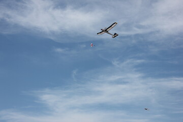 picture of a kite hanging from the sand dunes on the beach of the famous city of Yogyakarta in Indonesia