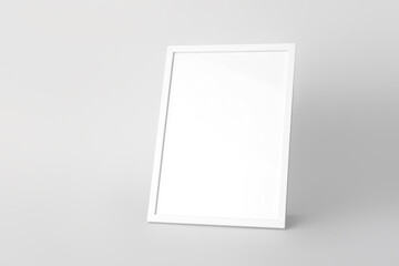 Blank photo frame on light background