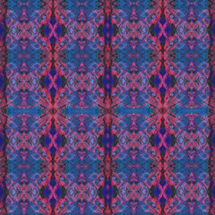 Colorful Abstract Seamless Pattern Drawn by Pastel and Gouache.