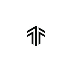 tf latter vector logo abstrack