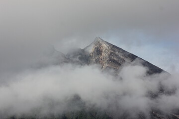 Mount Merapi, Mount Merapi (literally Mount Api in Indonesian and Javanese), is an active stratovolcano located on the border between the provinces of Central Java and the Special Region of Yogyakarta