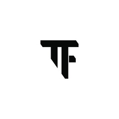 Initial letter TF logo design vector