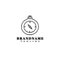 compass logo icon design template black isolated illustration