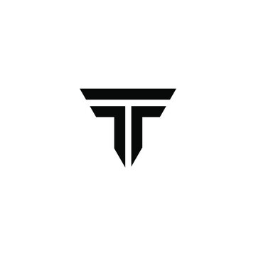 Initial letter TF logo design vector