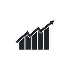Growth_chart vector icon illustration sign
