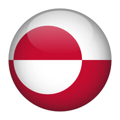 Greenland 3D Rounded Country Flag button Icon © fadlanbolang