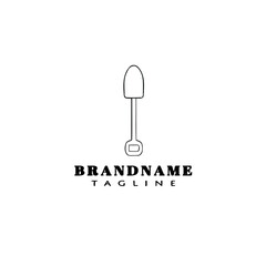 shovel logo icon design template vector