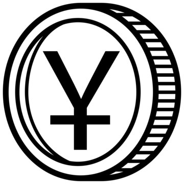 recommend clip art: Yen line icon