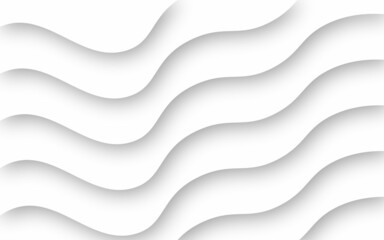 abstract wavy pattern 3d papercut white background vector illustration. Abstract geometric line white  color background vector illustration.