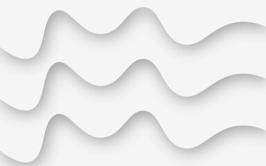 abstract curve wave pattern 3d papercut white background. Seamless smooth lines curving to form a surface of light and shadow as a concept of an architectural background.