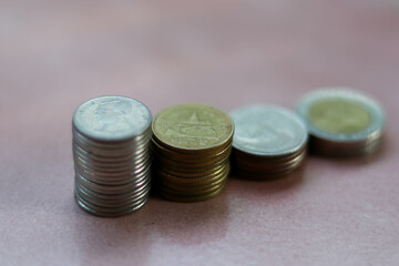 Growing Money, business finance and saving money investment , Money coin stack growing graph, plant...