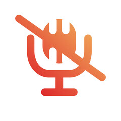 icon vector microphone selent Flat Gradient Style
