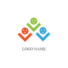 Community, network and social icon design template