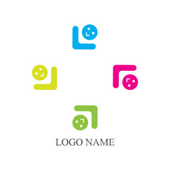 Community, network and social icon design template