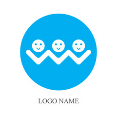 Community, network and social icon design template