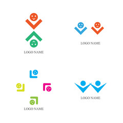 Community, network and social icon design template