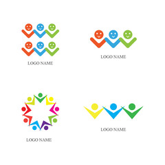 Community, network and social icon design template