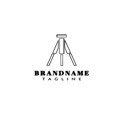 tripod logo cartoon icon design template black isolated vector
