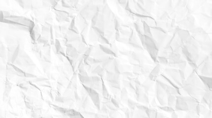 Recycled white creased paper background from a paper packing. Crumpled white paper texture concept